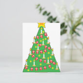 Deense kerstboom feestdagenkaart (Staand voorkant)