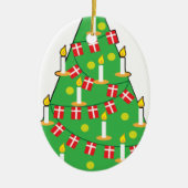 Deense kerstboom keramisch ornament (Voorkant)