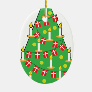 Deense kerstboom keramisch ornament