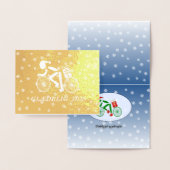 Deense kerstfietser Folie Kaart (Display)