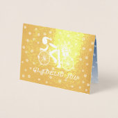 Deense kerstfietser Folie Kaart (Voorkant)