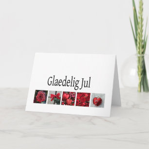 Deense kerstKaart - Glædelig Jul Feestdagen Kaart