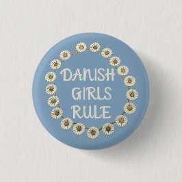 Deense meisjes regeren ronde button 3,2 cm