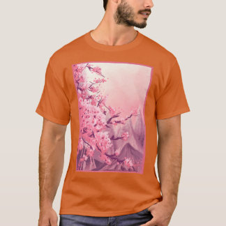Deense pasta esthetische Cherry Blossom Japanse sa T-shirt
