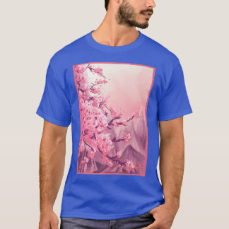 Deense pasta esthetische Cherry Blossom Japanse sa T-shirt