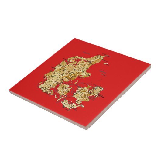 Deense plattegrond tegeltje (Zijkant)