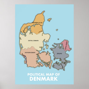 Deense politieke kaart poster