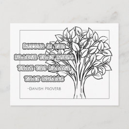 Deense Proverb Coloring Briefkaart