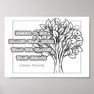 Deense Proverb Coloring Poster
