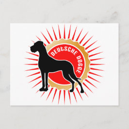 Deense reuzen in zwart, rood, goud briefkaart