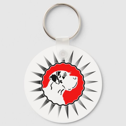 Deense reuzen sleutelhanger (Voorkant)