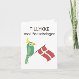 Deense Verjaardag Kaart – Tillykke med fødselsdage