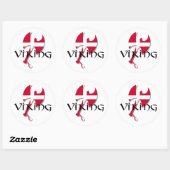 Deense Viking Deense vlag Ax Ronde Sticker (Vel)