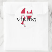 Deense Viking Deense vlag Ax Ronde Sticker (Tas)