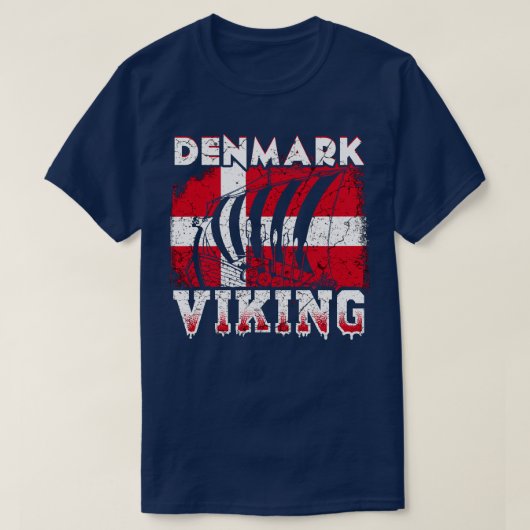 Deense Viking Ship T-shirt (Design voorkant)