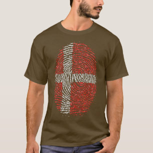 Deense Vingerafdruk Vlag T-shirt