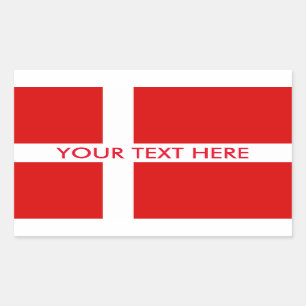 Deense vlag aangepaste stickers voor Denemarken