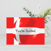 Deense vlag Alle voorvallen Kaart (Staand voorkant)