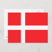 Deense vlag briefkaart (Voorkant / Achterkant)