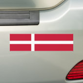 Deense vlag bumpersticker (Op auto)