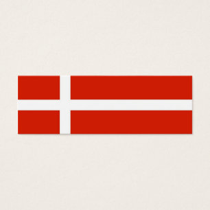 Deense Vlag Cadeaubijslage Mini Visitekaartjes