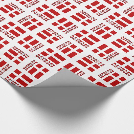 Deense vlag Danmark Dannebrog Cadeaupapier (Hoek)