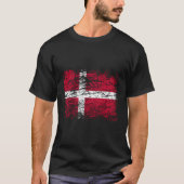 Deense vlag Denemarken Danmark Kopenhagen Aarhu T-shirt (Voorkant)
