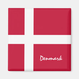 Deense vlag en Deense vakantie, reizen/sport Magneet