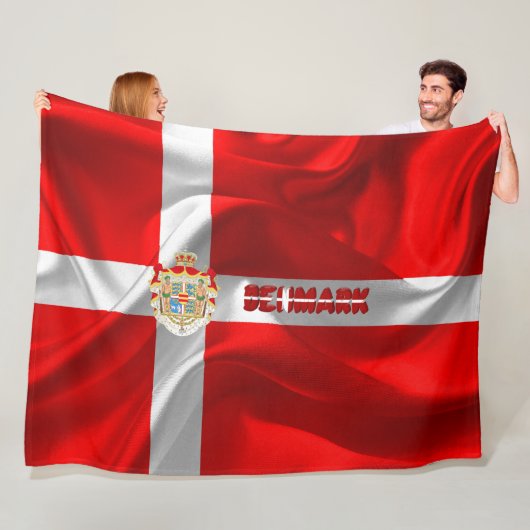 Deense vlag fleece deken (In situ)