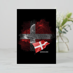 Deense vlag folie uitnodiging