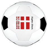 Deense vlag gepersonaliseerd voetbal (Gedraaid)