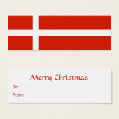 Deense Vlag Gift Tag Mini Visitekaartjes (Voorkant /achterkant)