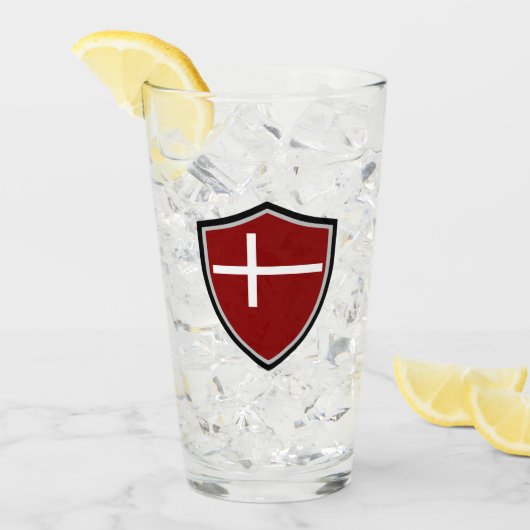 Deense vlag glas (Voorkant ijs)