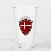 Deense vlag glas (Voorkant)
