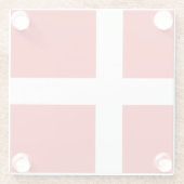 Deense vlag glazen onderzetter (Achterkant)