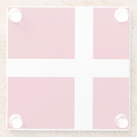 Deense vlag glazen onderzetter (Achterkant)