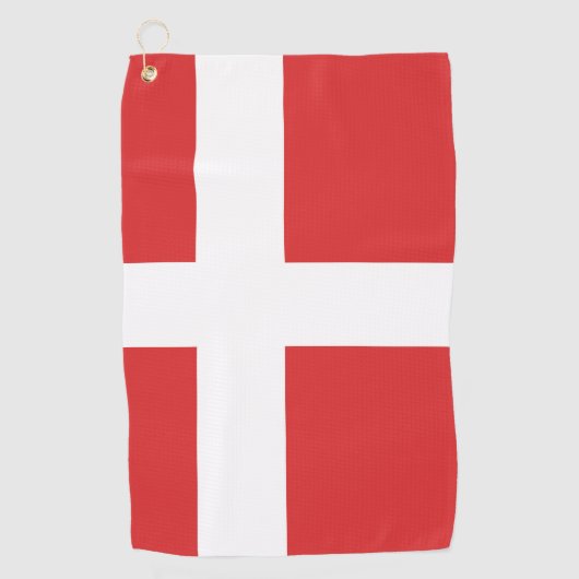 Deense vlag golfhanddoek (Voorkant)