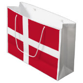 Deense vlag groot cadeauzakje (Voorkant Gekanteld)