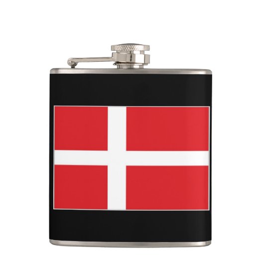 Deense vlag heupfles (Voorkant)