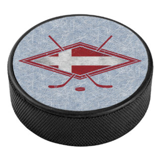 Deense Vlag Hockey Logo Hockey Puck