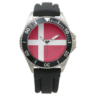 Deense vlag horloge