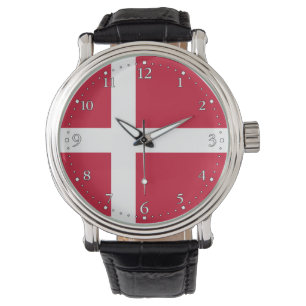 Deense vlag horloge
