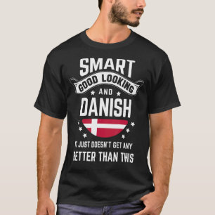 Deense vlag inheemse trots Denemarken Deense worte T-shirt