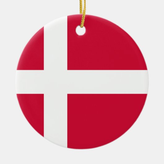 Deense vlag keramisch ornament (Voorkant)