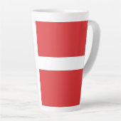 Deense vlag latte mok (Rechterhoek)