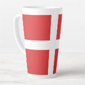 Deense vlag latte mok (Linkerhoek)