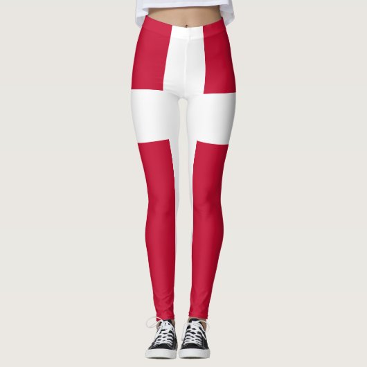 Deense vlag leggings (Voorkant)