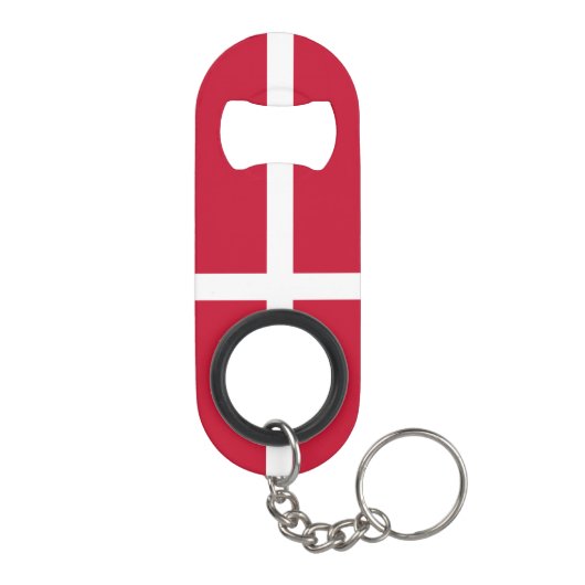 Deense vlag mini flessenopener (Achterkant)