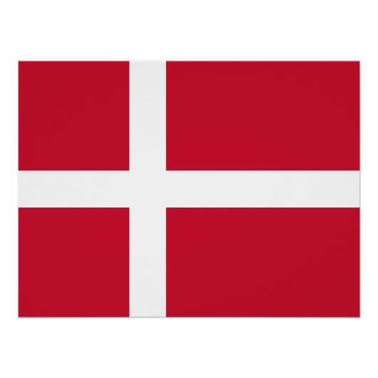 Deense vlag perfect poster (Voorkant)