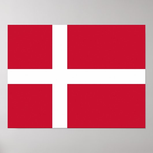 Deense vlag poster (Voorkant)